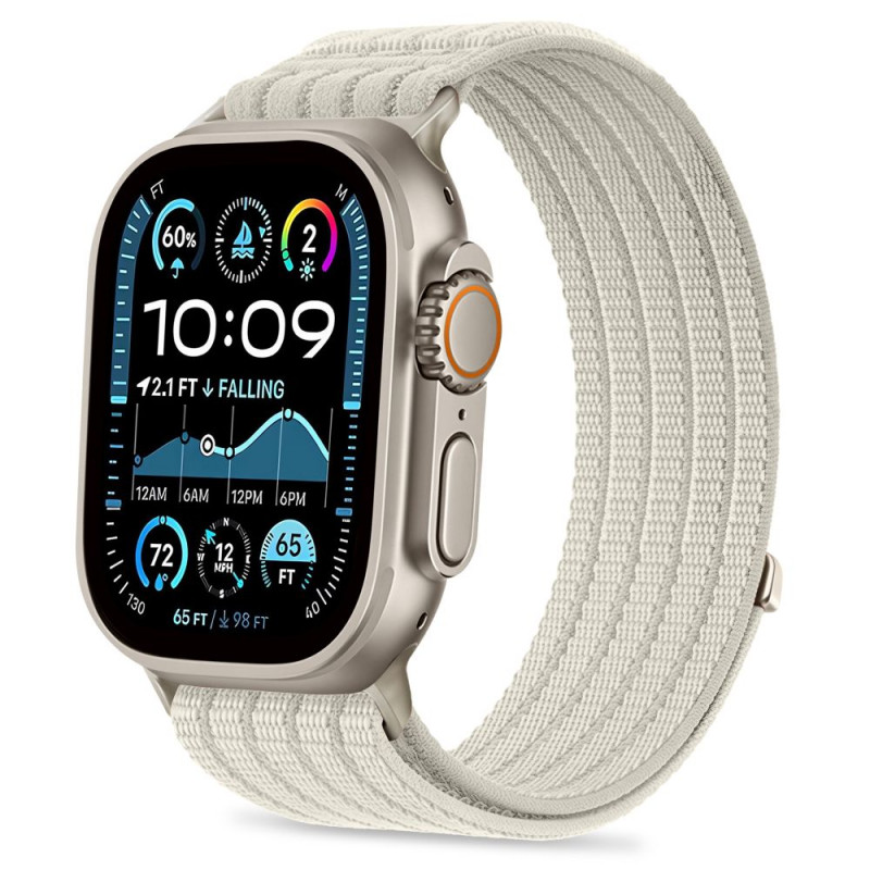 Tech-Protect Nylon Sport correa para Apple Watch 8 / 9 / 10 / 11 / SE / Ultra 44 / 45 / 46 / 49 mm, Starlight