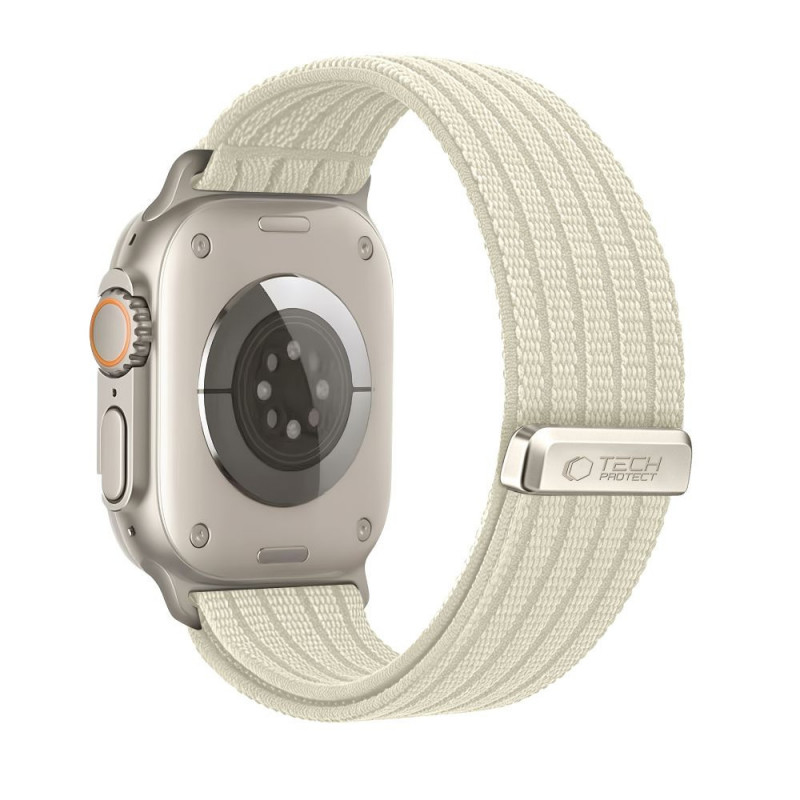 Tech-Protect Nylon Sport correa para Apple Watch 8 / 9 / 10 / 11 / SE / Ultra 44 / 45 / 46 / 49 mm, Starlight