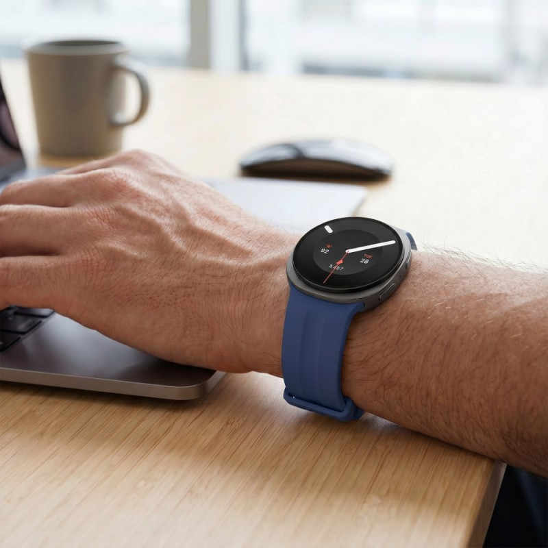 Tech-Protect Silicone Evo correa para Samsung Galaxy Watch 8 / 9 / Classic 40 / 44 / 46 mm, azul marino
