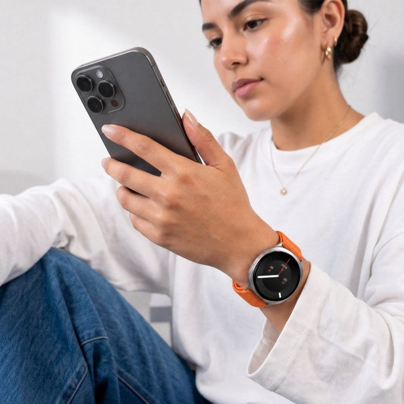 Tech-Protect Nylon Clasp correa para reloj para Samsung Galaxy Watch 8 / 9 / Classic 40 / 44 / 46 mm, naranja