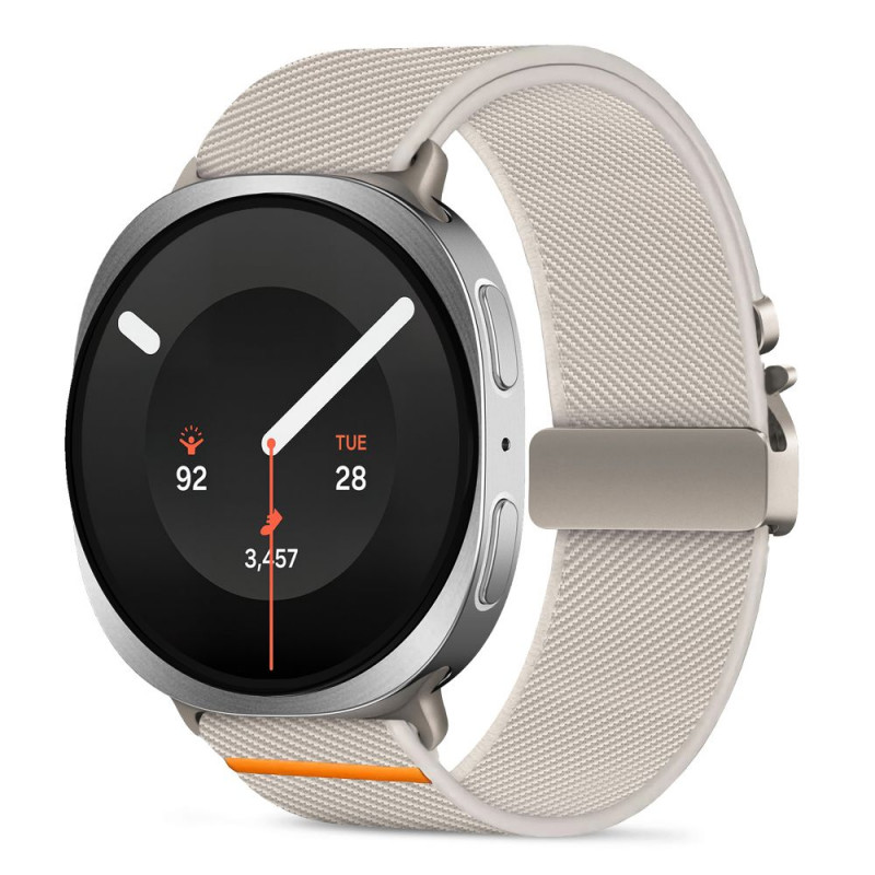 Tech-Protect Nylon Clasp correa para reloj para Samsung Galaxy Watch 8 / 9 / Classic 40 / 44 / 46 mm, Starlight