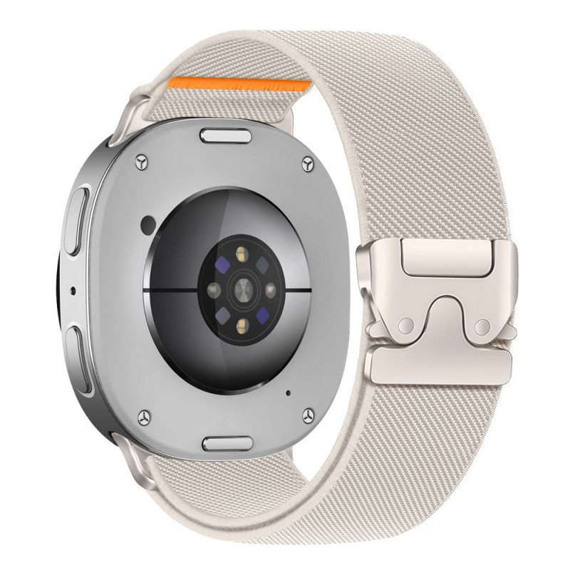 Tech-Protect Nylon Clasp correa para reloj para Samsung Galaxy Watch 8 / 9 / Classic 40 / 44 / 46 mm, Starlight