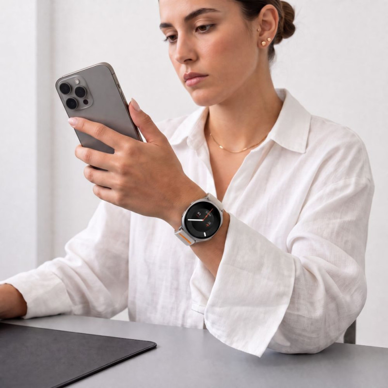 Tech-Protect Nylon Clasp correa para reloj para Samsung Galaxy Watch 8 / 9 / Classic 40 / 44 / 46 mm, Starlight