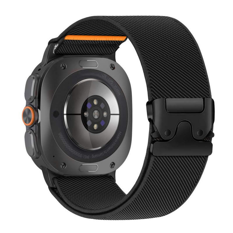 Tech-Protect Nylon Clasp correa para reloj para Samsung Galaxy Watch Ultra 1 / 2 2024-2026 47 mm, negra