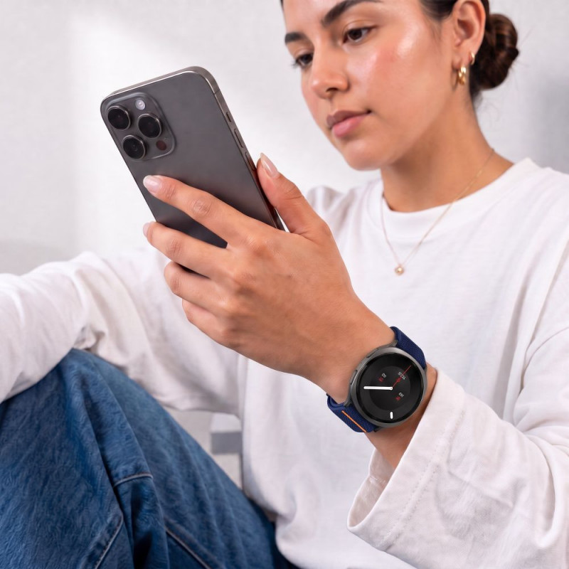 Tech-Protect Nylon Clasp correa para reloj para Samsung Galaxy Watch Ultra 1 / 2 2024-2026 47 mm, azul marino