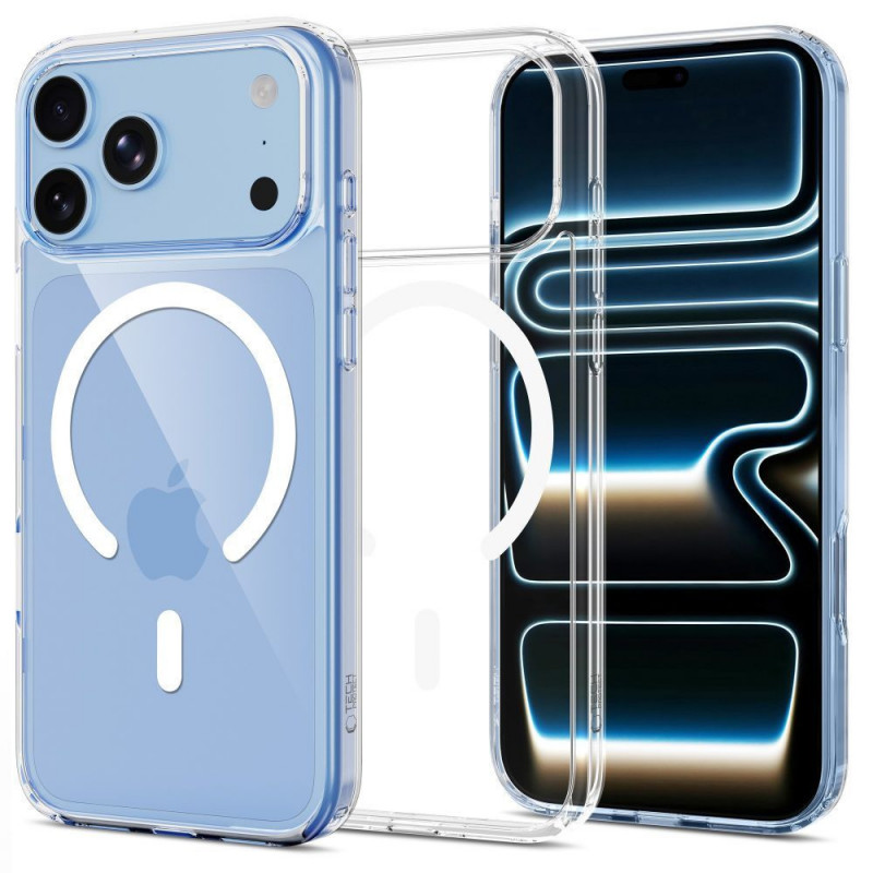Tech-Protect FlexAir Hybrid MagSafe funda con cristal templado (2 uds.) para Apple iPhone 17 Pro / 18 Pro, transparente