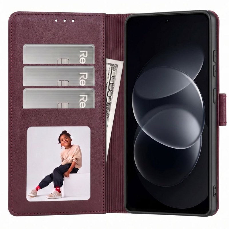 Tech-Protect Wallet funda tipo cartera para Xiaomi Redmi Note 17 Pro 5G, burdeos