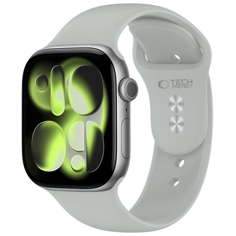 Tech-Protect Silicone correa para Apple Watch 8/9/10/11/12/SE 40/41/42 mm, gris