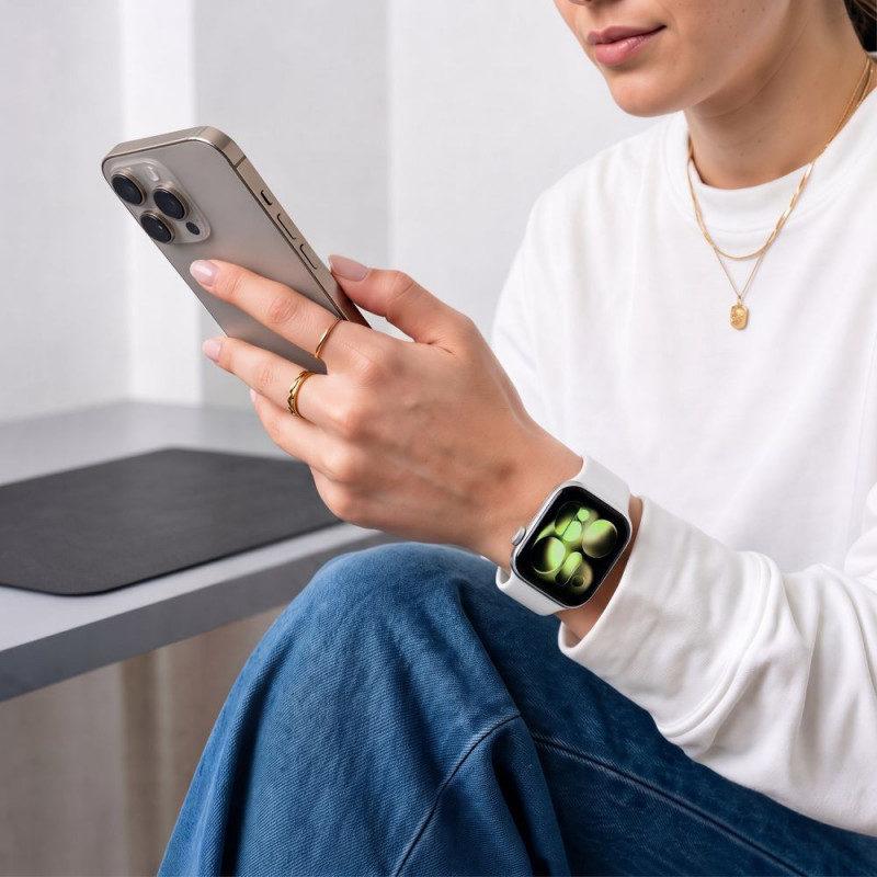 Tech-Protect Silicone correa para Apple Watch 8/9/10/11/12/SE 40/41/42 mm, blanca