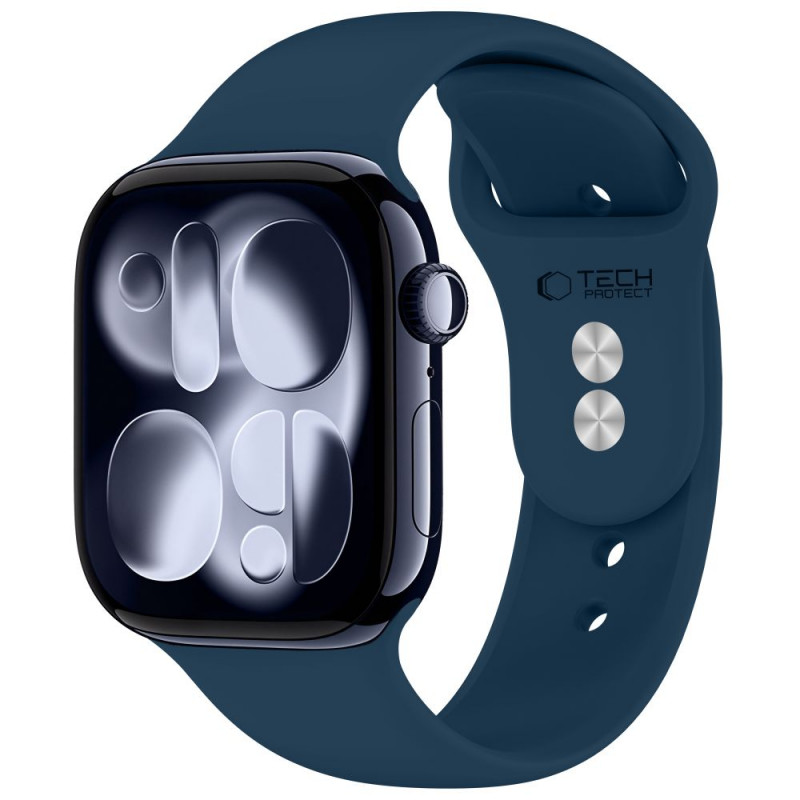 Tech-Protect Silicone correa para Apple Watch 8/9/10/11/12/SE 40/41/42 mm, azul marino