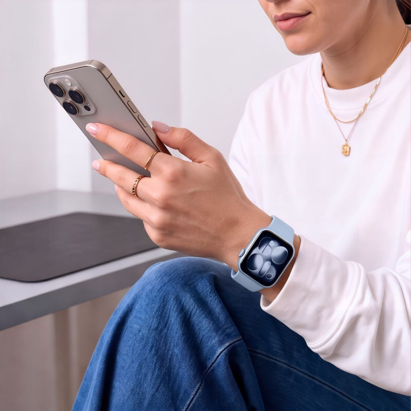 Tech-Protect Silicone correa para Apple Watch 8/9/10/11/12/SE 40/41/42 mm, azul