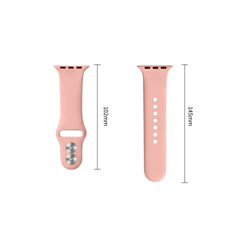 Tech-Protect Silicone correa para Apple Watch 8/9/10/11/12/SE/Ultra 44/45/46/49 mm, rosa empolvado