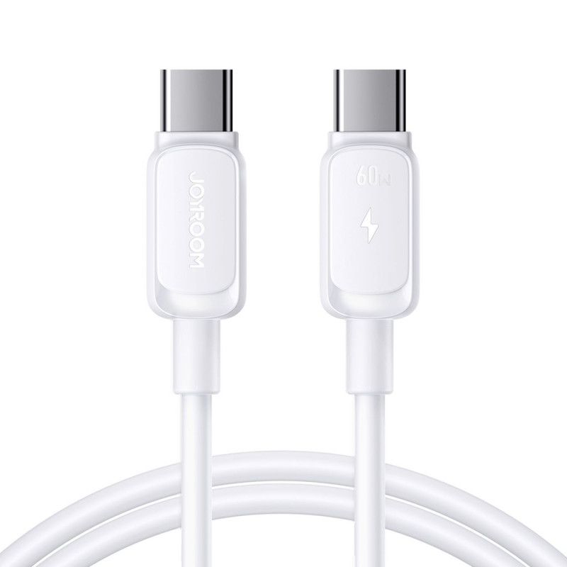 Cable Joyroom S-A14 Multi-Color Series USB-C - USB-C, 60 W, 480 Mbps, 1,2 m, blanco (S-CC100A141W)