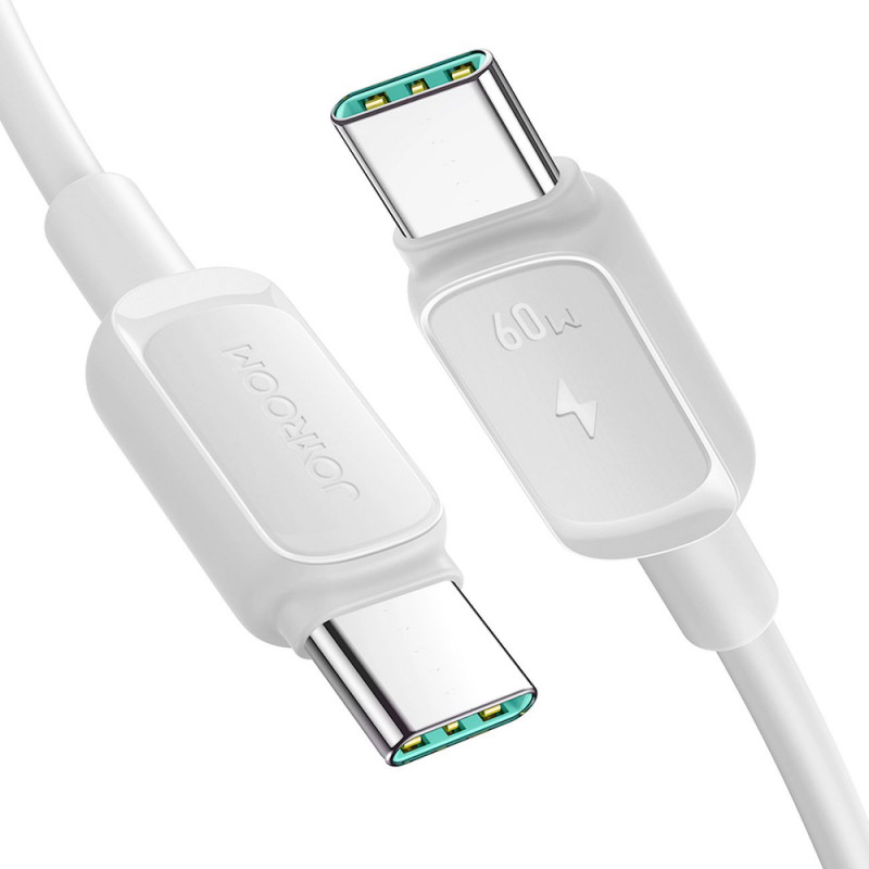 Cable Joyroom S-A14 Multi-Color Series USB-C - USB-C, 60 W, 480 Mbps, 1,2 m, blanco (S-CC100A141W)