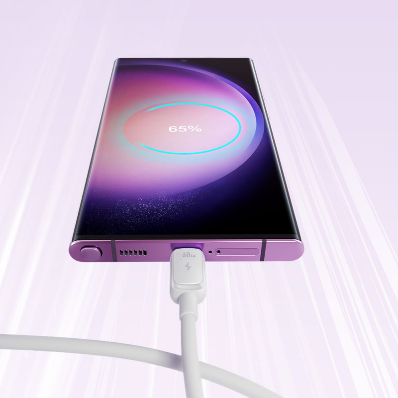 Cable Joyroom S-A14 Multi-Color Series USB-C - USB-C, 60 W, 480 Mbps, 1,2 m, blanco (S-CC100A141W)