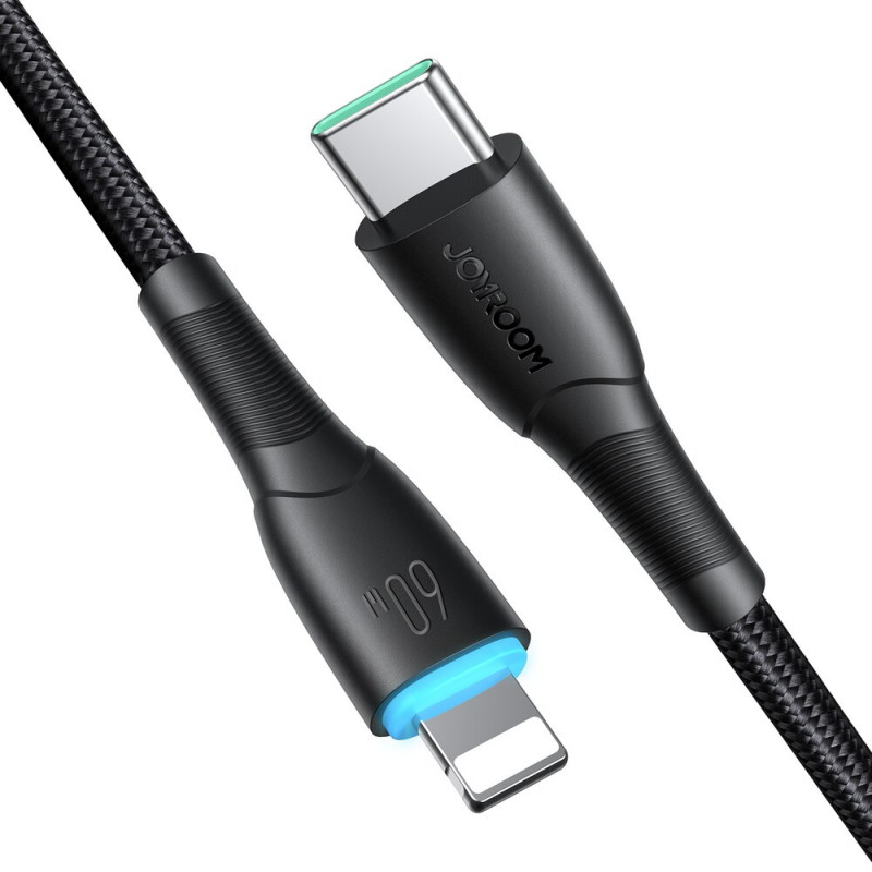 Joyroom Starry Series SA32-CC3 cable USB-C - USB-C, 60 W, 480 Mbps, 1 m, negro
