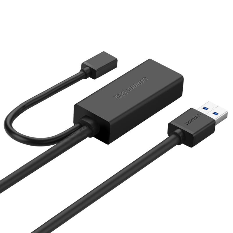 Cable alargador UGREEN US175 USB 3.0 con puerto de alimentación micro USB, 5 m, negro