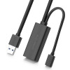 Cable alargador UGREEN US175 USB 3.0 con puerto de alimentación micro USB, 5 m, negro