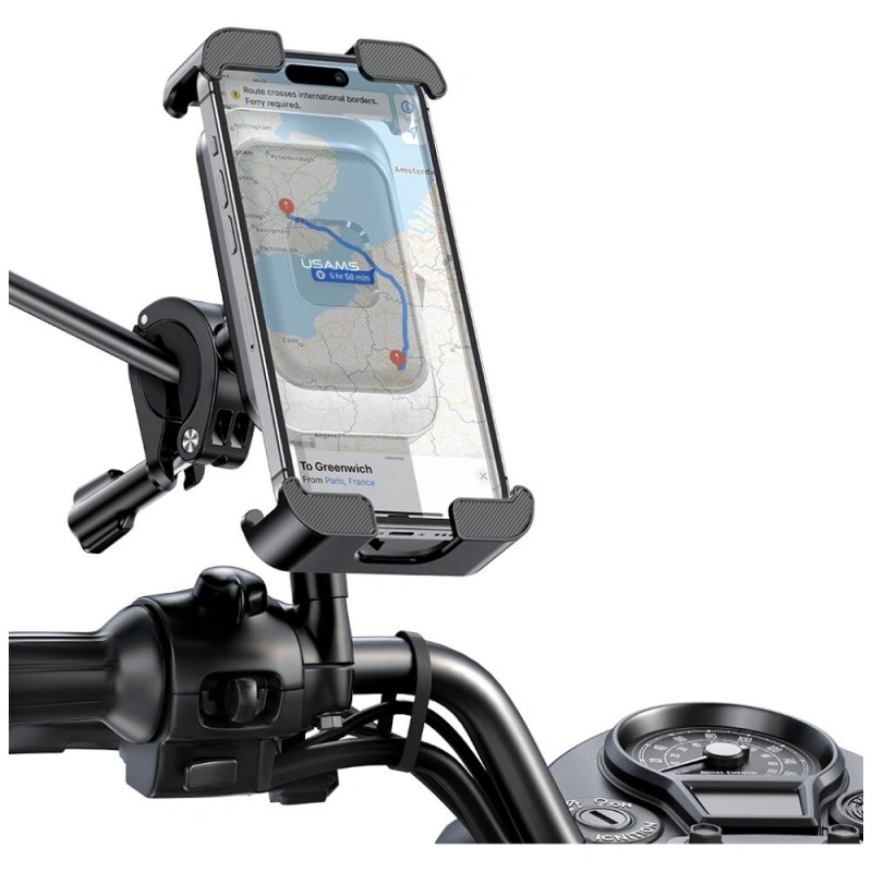 Soporte de móvil para bicicleta USAMS ZJ082, negro
