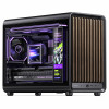 Jonsbo D33 Wood caja de PC, Micro-ATX, mATX, cristal templado, negra, madera