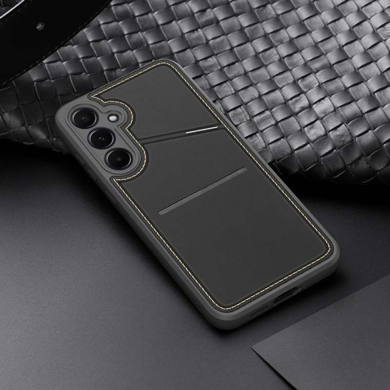 Dux Ducis funda Rafi II para Samsung Galaxy S25 con soporte y cartera, negra