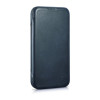 iCarer CE Oil Wax Premium Leather Folio Case funda tipo libro magnética para iPhone 14 Plus, MagSafe, azul (AKI14220707-BU)