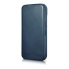 iCarer CE Oil Wax Premium Leather Folio Case funda tipo libro magnética para iPhone 14 Plus, MagSafe, azul (AKI14220707-BU)