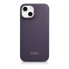 iCarer CE Premium Leather Folio Case funda tipo libro magnética para iPhone 14 Plus, MagSafe, morada oscura (WMI14220715-DP)