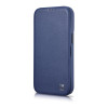 iCarer CE Premium Leather Folio Case funda tipo libro magnética para iPhone 14 Plus, MagSafe, azul (WMI14220715-BU)
