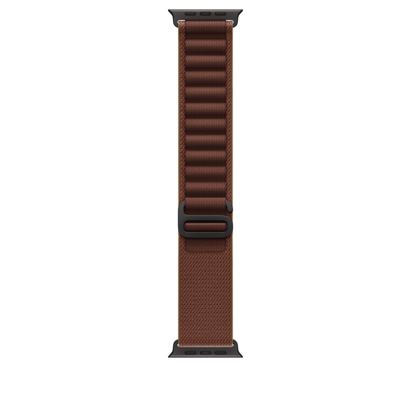 Apple Alpine Loop correa para smartwatch 49 mm, burdeos, talla grande, acabado de titanio negro, MKF24ZM/A