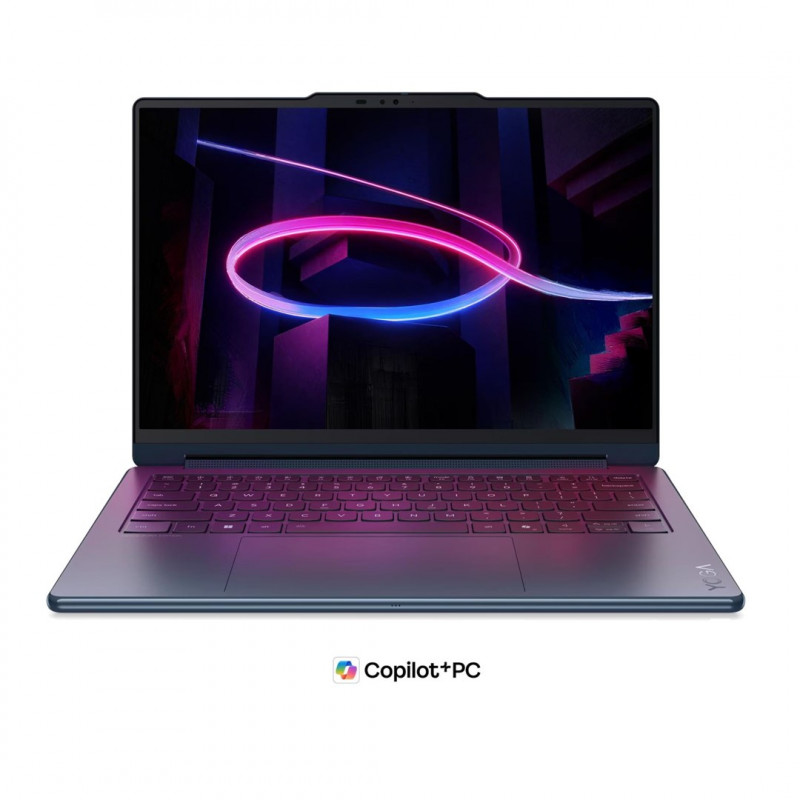 Lenovo Yoga 9i 2-in-1 Aura Edition 14IPH11 83SE001XPB portátil, 14" 2,8K OLED táctil, Intel Core Ultra 7 355, 32 GB RAM, SSD de 512 GB, azul
