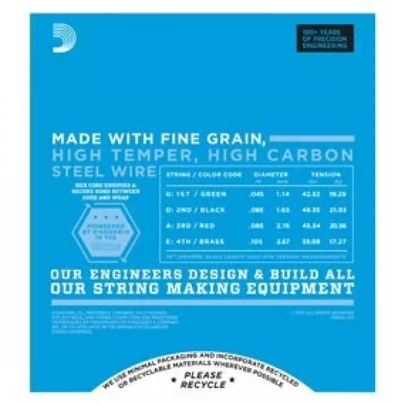 D'Addario EXL165 cuerdas para bajo, Regular Light 45–105