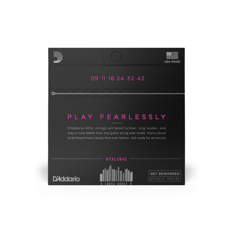 D'Addario NYXL0942 cuerdas para guitarra eléctrica, 09–42