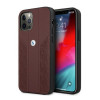 BMW BMHCP12LRSPPR Curve Perforate funda rígida de piel para Apple iPhone 12 Pro Max, roja