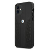 BMW BMHCP12SRSPPK Curve Perforate funda rígida de piel para Apple iPhone 12 mini, negra
