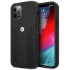 BMW BMHCP12LRSPPK Curve Perforate funda rígida de piel para Apple iPhone 12 Pro Max, negra