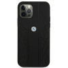 BMW BMHCP12LRSPPK Curve Perforate funda rígida de piel para Apple iPhone 12 Pro Max, negra