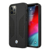 BMW BMHCP12LRSCSK Perforate Sides funda rígida de piel para Apple iPhone 12 Pro Max, negra