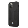 BMW BMHCP12LRSCSK Perforate Sides funda rígida de piel para Apple iPhone 12 Pro Max, negra