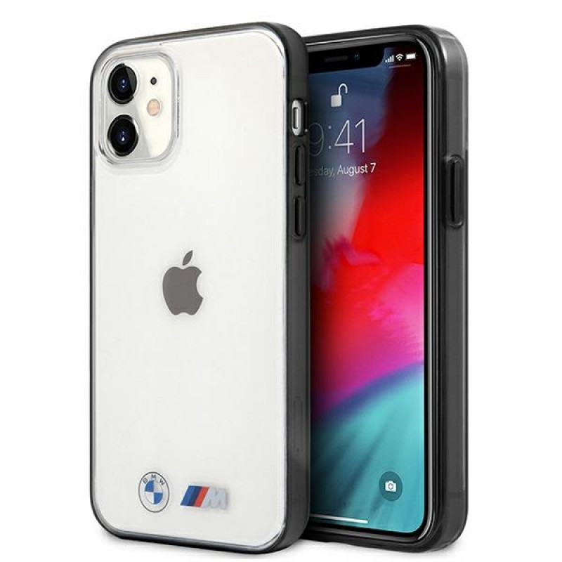 Funda rígida BMW BMHCP12SMBTOK Sandblast para Apple iPhone 12 mini, transparente
