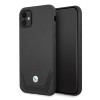 Funda rígida BMW BMHCN61RSWPK Leather Perforate para Apple iPhone 11, negra