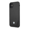 Funda rígida BMW BMHCN61RSWPK Leather Perforate para Apple iPhone 11, negra