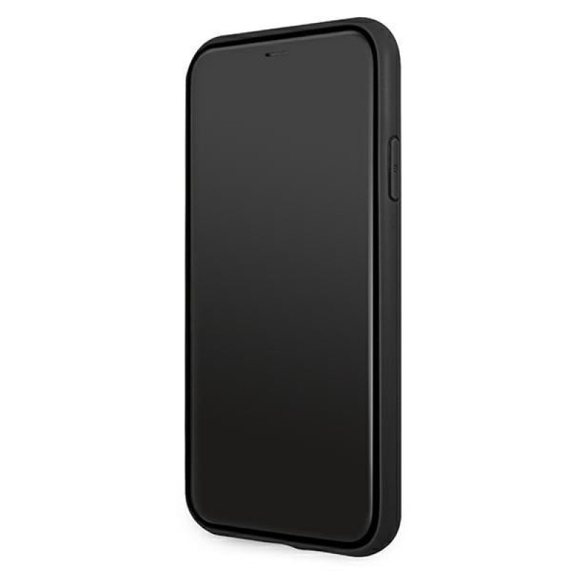 Funda rígida BMW BMHCN61RSPPR Leather Curve Perforate para Apple iPhone 11, roja