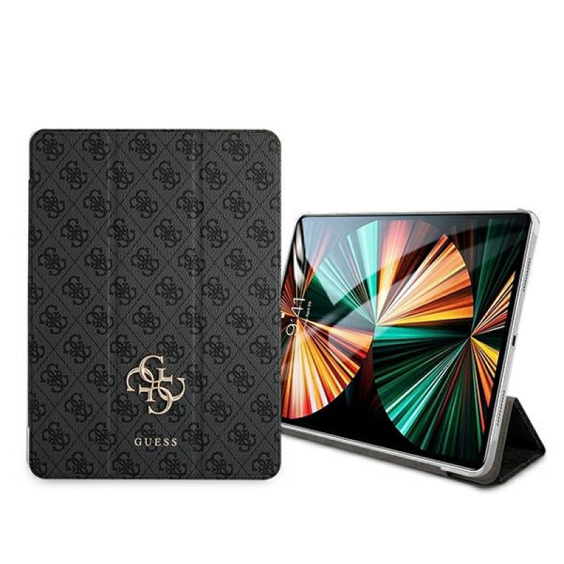 Funda tipo libro Guess GUIC12G4GFGR 4G Collection para Apple iPad Pro 12.9 2021, gris