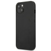 Funda rígida Mercedes-AMG AMHCP13MDOLBK Leather Hot Stamped para Apple iPhone 13, negra
