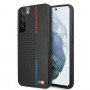 BMW BMHCS22MTRTBK funda rígida para Samsung Galaxy S22+, M Collection Triangles, negra