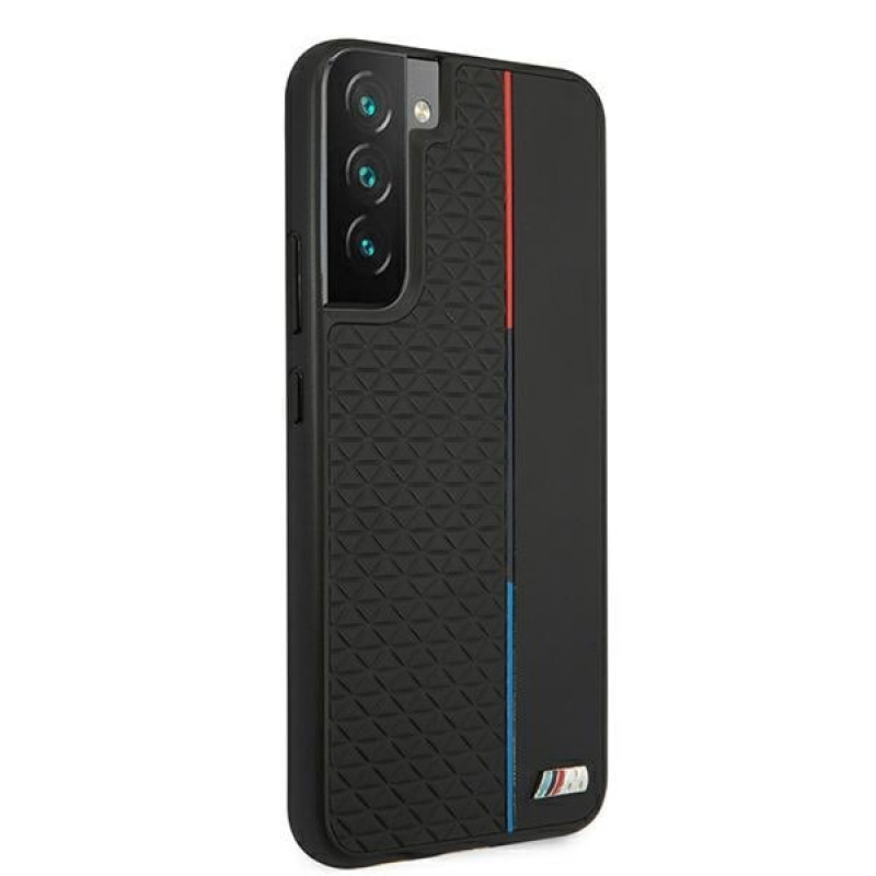 BMW BMHCS22MTRTBK funda rígida para Samsung Galaxy S22+, M Collection Triangles, negra
