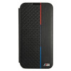 BMW BMBKS22MTRTBK funda tipo libro para Samsung Galaxy S22+, M Collection Triangles, negra