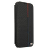 BMW BMBKS22MTRTBK funda tipo libro para Samsung Galaxy S22+, M Collection Triangles, negra