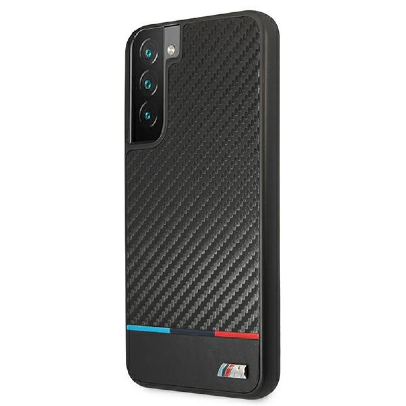 BMW BMHCS22MPUCARTCBK funda rígida para Samsung Galaxy S22+, M Collection Triangles, negra